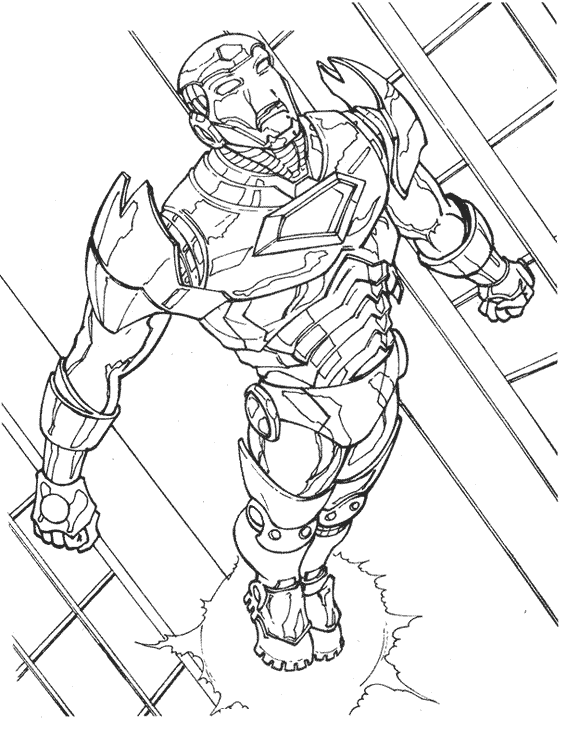 Coloring page: Iron Man (Superheroes) #80602 - Free Printable Coloring Pages