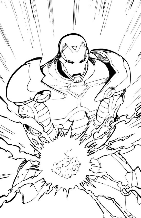 Coloring page: Iron Man (Superheroes) #80633 - Free Printable Coloring Pages