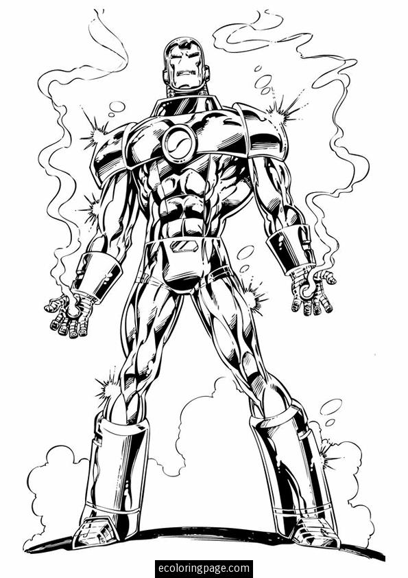 Coloring page: Iron Man (Superheroes) #80646 - Free Printable Coloring Pages
