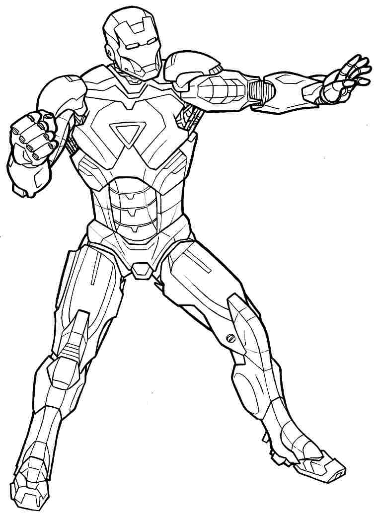 Drawings Iron Man (Superheroes) – Printable coloring pages
