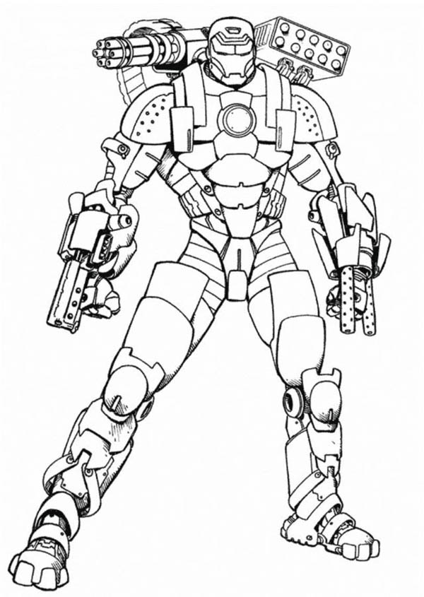 Coloring page: Iron Man (Superheroes) #80666 - Free Printable Coloring Pages