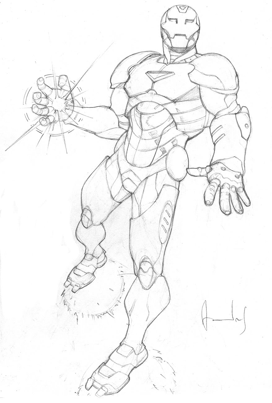 Coloring page: Iron Man (Superheroes) #80695 - Free Printable Coloring Pages