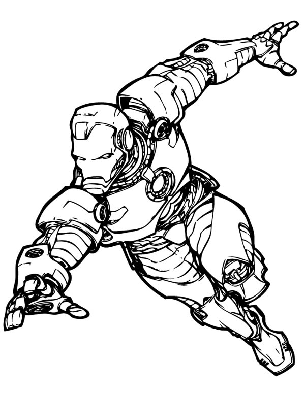Coloring page: Iron Man (Superheroes) #80704 - Free Printable Coloring Pages