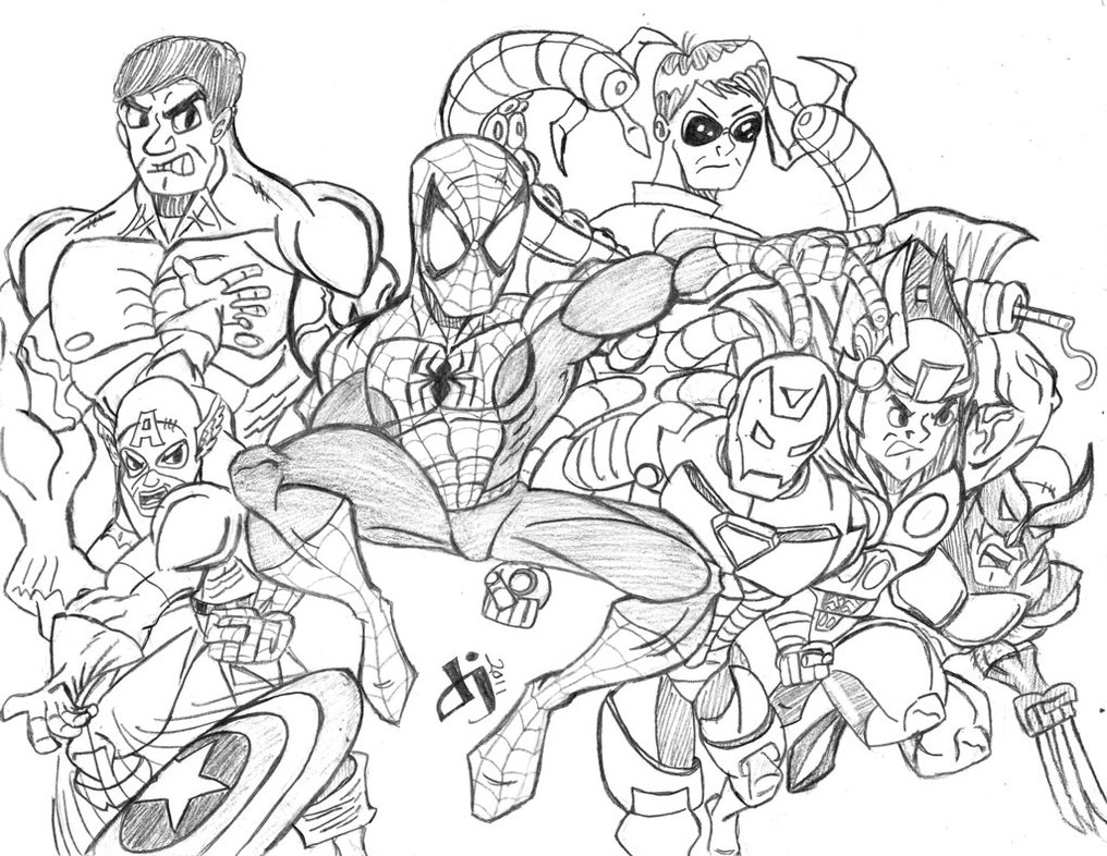marvel superheroes coloring pages