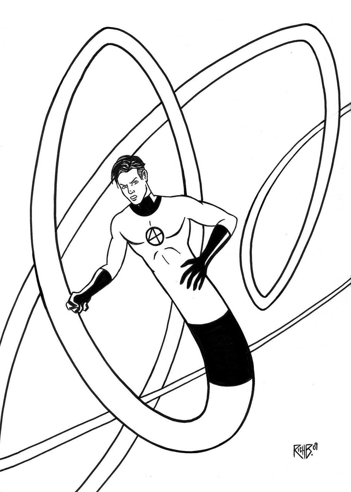 Coloring page: Mr. Fantastic (Superheroes) #84774 - Free Printable Coloring Pages