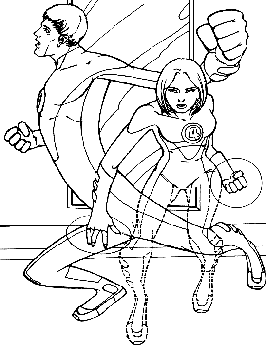 Coloring page: Mr. Fantastic (Superheroes) #84815 - Free Printable Coloring Pages