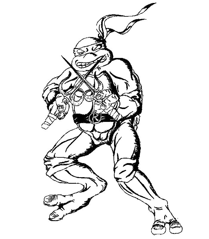 Coloring page: Ninja Turtles (Superheroes) #75359 - Free Printable Coloring Pages