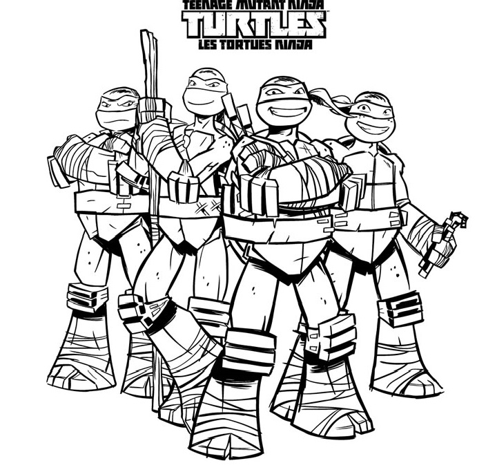 drawings ninja turtles superheroes printable coloring pages