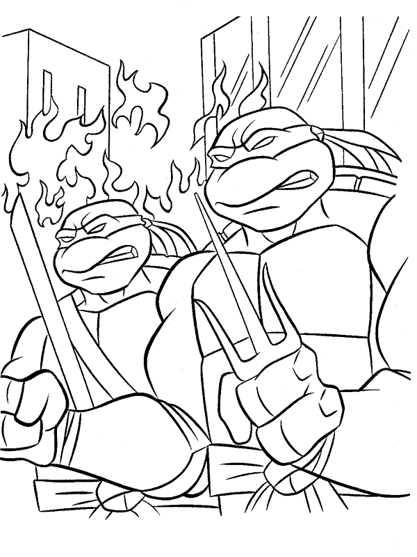 Coloring page: Ninja Turtles (Superheroes) #75419 - Free Printable Coloring Pages