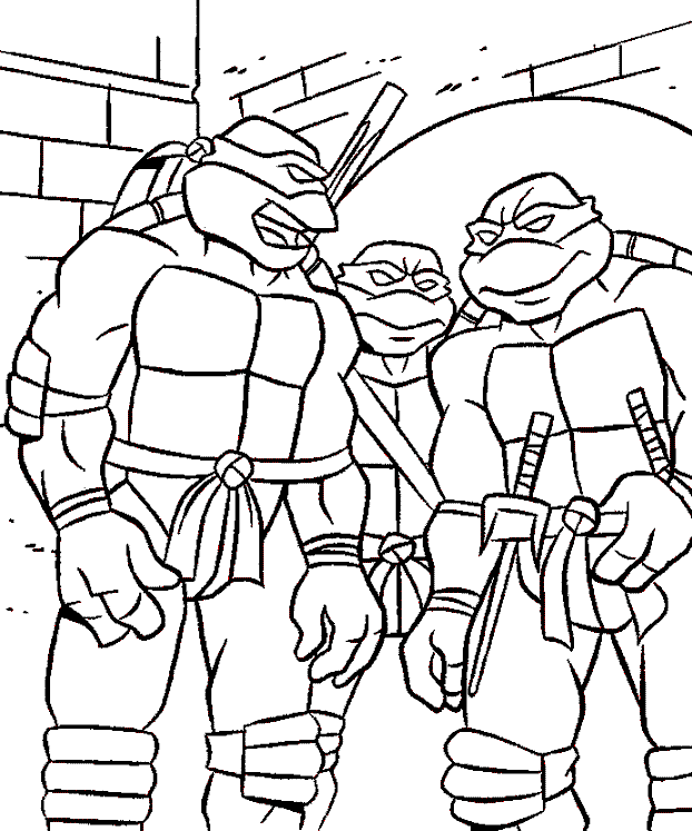 Coloring page Ninja Turtles #75432 (Superheroes) – Printable Coloring Pages