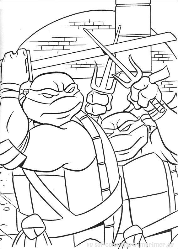 Coloring page: Ninja Turtles (Superheroes) #75462 - Free Printable Coloring Pages