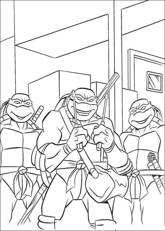 Coloring page: Ninja Turtles (Superheroes) #75490 - Free Printable Coloring Pages