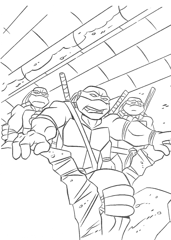 Coloring page: Ninja Turtles (Superheroes) #75508 - Free Printable Coloring Pages