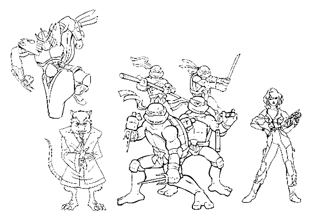 Coloring page: Ninja Turtles (Superheroes) #75515 - Free Printable Coloring Pages