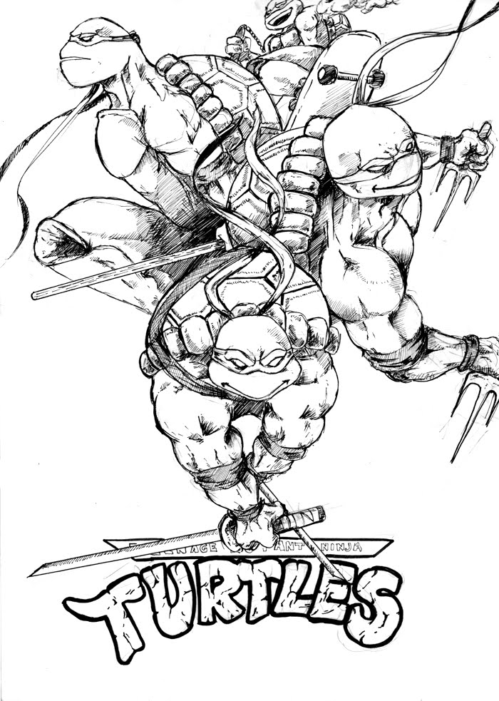 Coloring page: Ninja Turtles (Superheroes) #75522 - Free Printable Coloring Pages