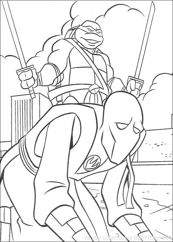 Coloring page: Ninja Turtles (Superheroes) #75543 - Free Printable Coloring Pages