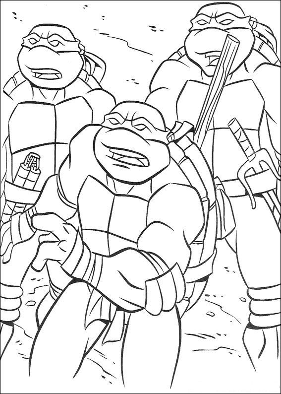 Coloring page: Ninja Turtles (Superheroes) #75551 - Free Printable Coloring Pages