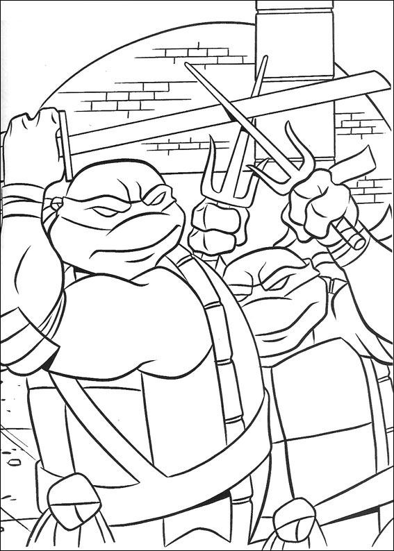 Coloring page: Ninja Turtles (Superheroes) #75567 - Free Printable Coloring Pages