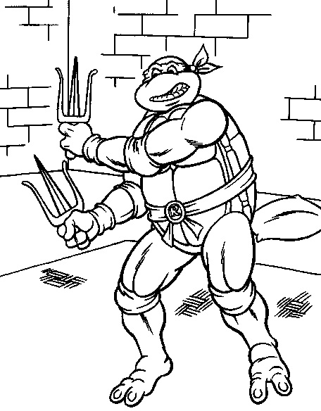 Coloring page: Ninja Turtles (Superheroes) #75617 - Free Printable Coloring Pages