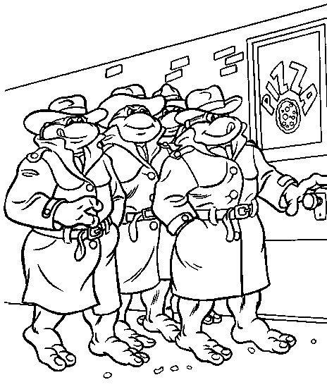 Coloring page: Ninja Turtles (Superheroes) #75636 - Free Printable Coloring Pages