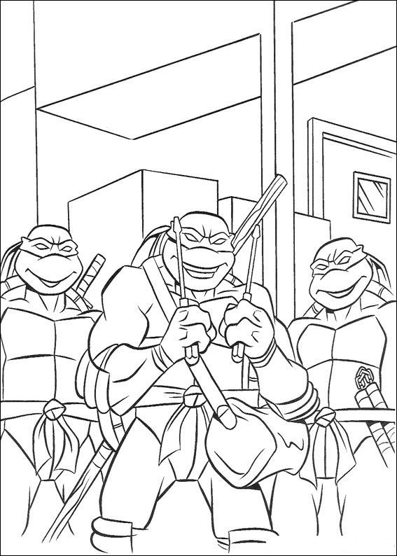 Coloring page: Ninja Turtles (Superheroes) #75642 - Free Printable Coloring Pages