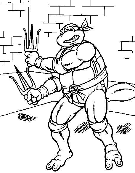 Coloring page: Ninja Turtles (Superheroes) #75654 - Free Printable Coloring Pages