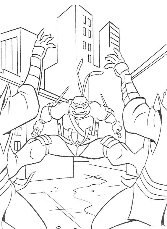 Coloring page: Ninja Turtles (Superheroes) #75666 - Free Printable Coloring Pages