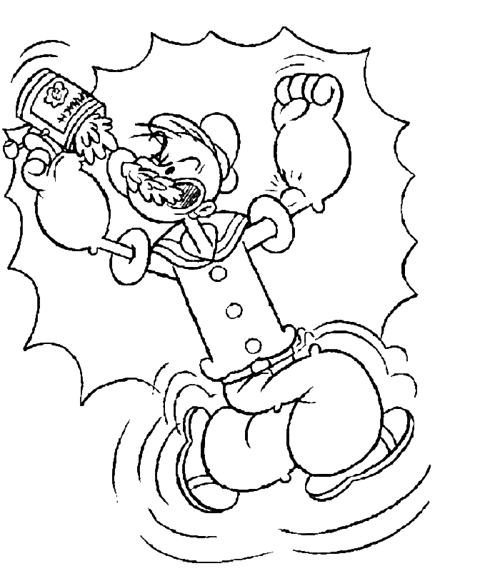 Coloring page: Popeye (Superheroes) #84715 - Free Printable Coloring Pages