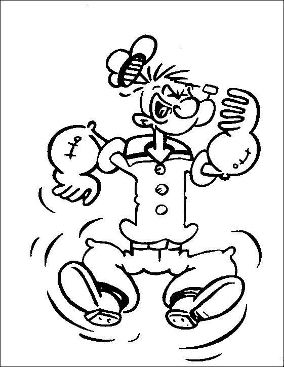 Coloring page: Popeye (Superheroes) #84724 - Free Printable Coloring Pages