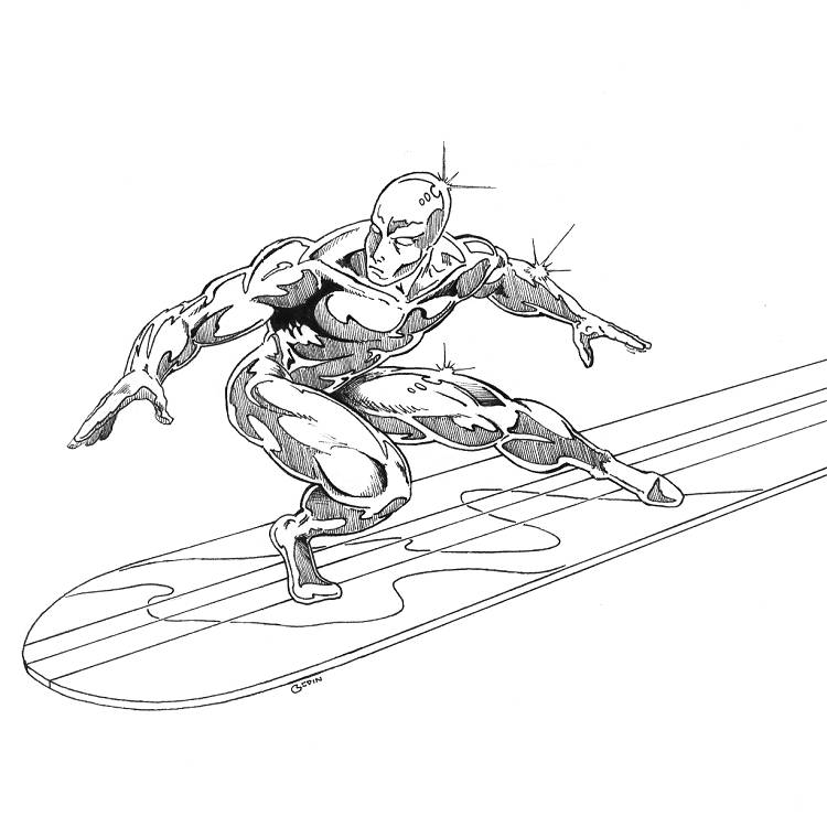 Coloring page: Silver Surfer (Superheroes) #81120 - Free Printable Coloring Pages