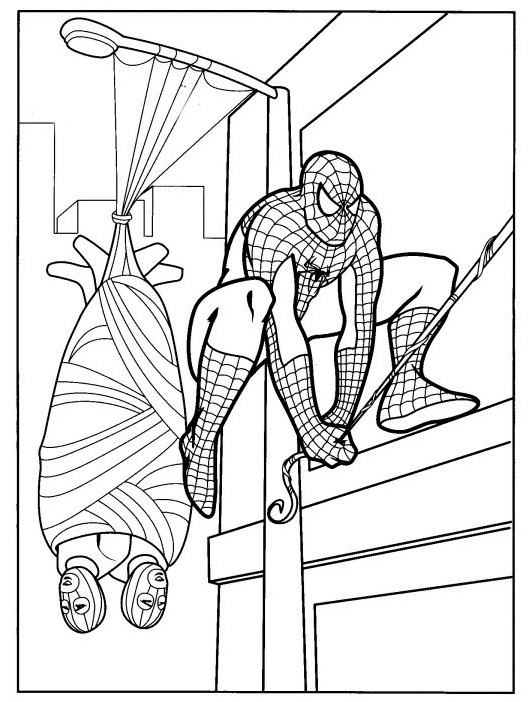 Coloring page: Spiderman (Superheroes) #78654 - Free Printable Coloring Pages