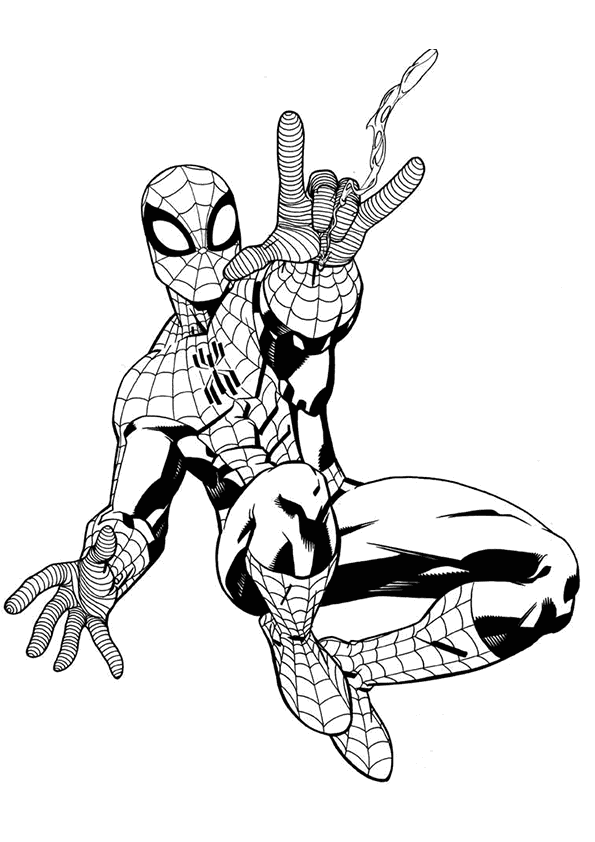 Coloring page: Spiderman (Superheroes) #78667 - Free Printable Coloring Pages