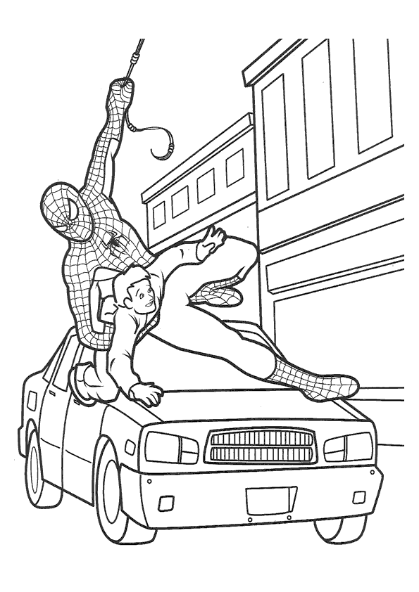 Coloring page: Spiderman (Superheroes) #78686 - Free Printable Coloring Pages