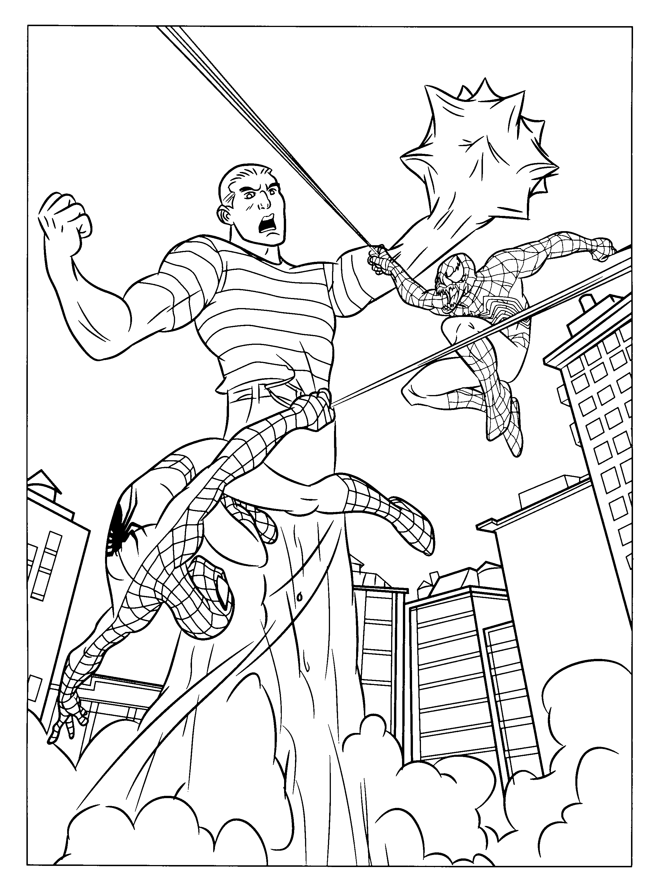 Coloring page: Spiderman (Superheroes) #78698 - Free Printable Coloring Pages