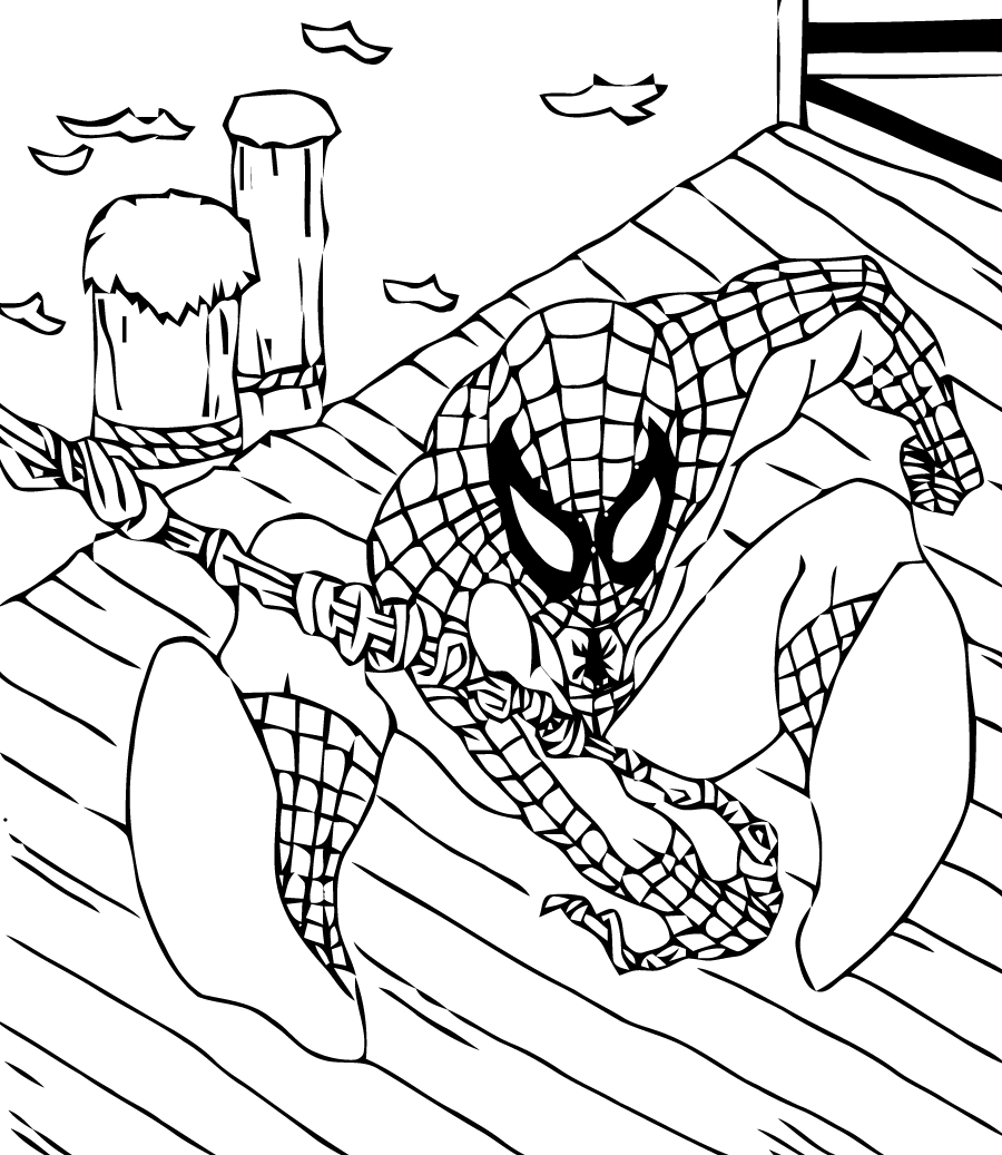 Coloring page: Spiderman (Superheroes) #78708 - Free Printable Coloring Pages