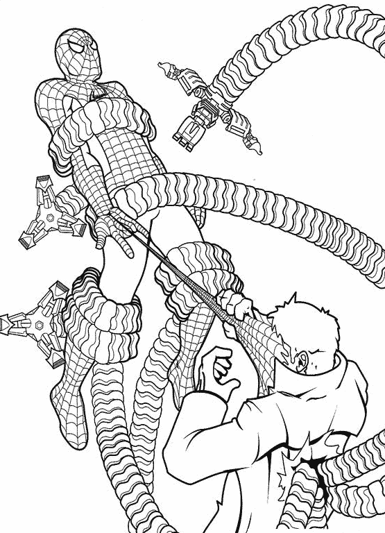 Coloring page: Spiderman (Superheroes) #78715 - Free Printable Coloring Pages