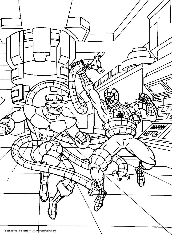 Coloring page: Spiderman (Superheroes) #78742 - Free Printable Coloring Pages