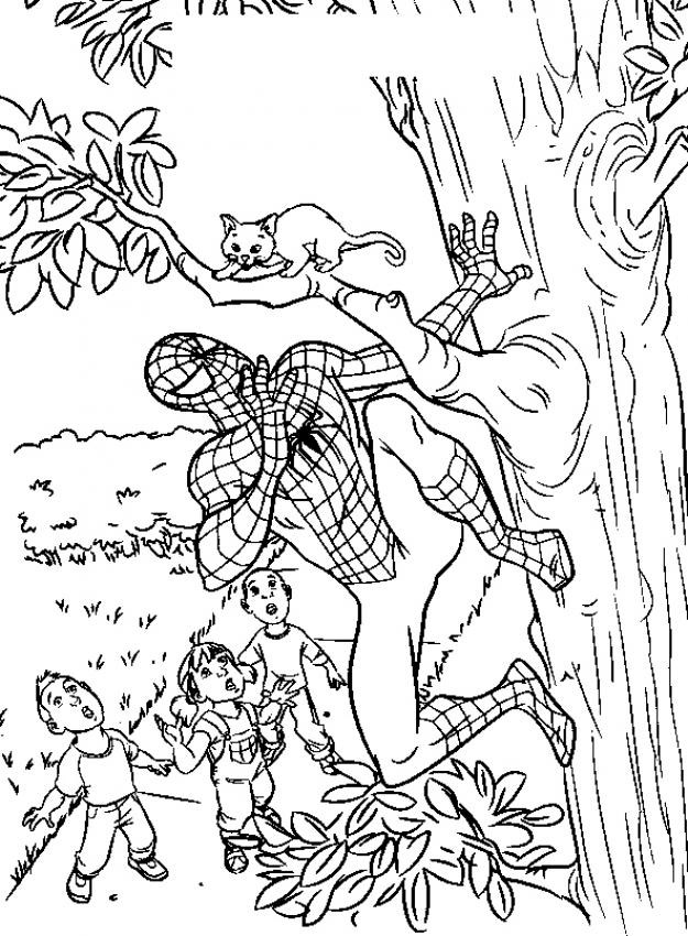 Coloring page: Spiderman (Superheroes) #78754 - Free Printable Coloring Pages