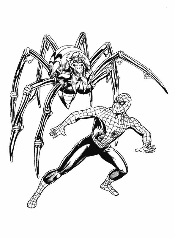 Coloring page: Spiderman (Superheroes) #78757 - Free Printable Coloring Pages