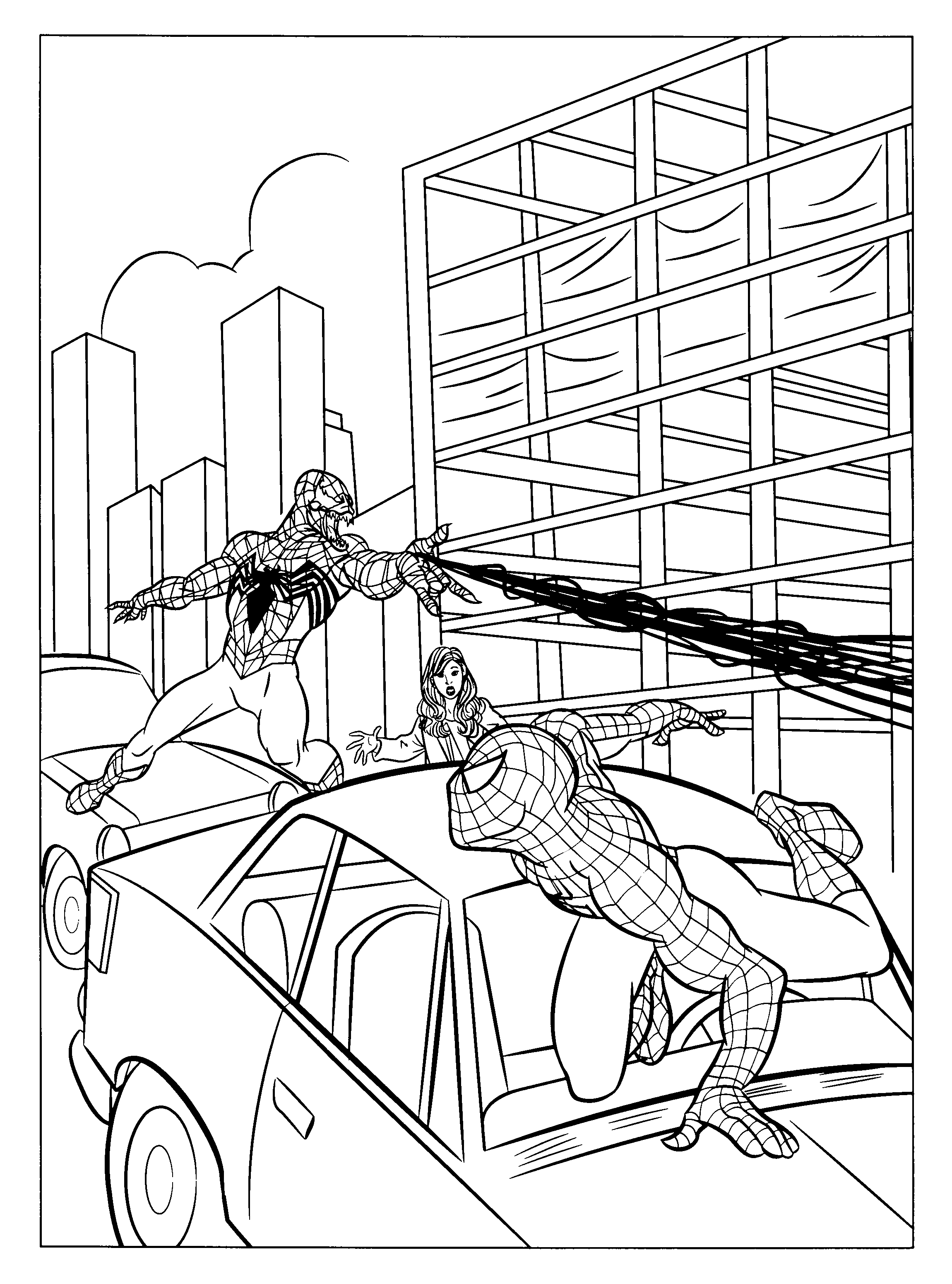 Coloring page: Spiderman (Superheroes) #78758 - Free Printable Coloring Pages
