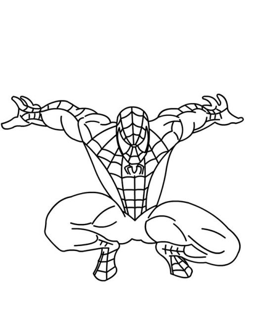 Coloring page: Spiderman (Superheroes) #78769 - Free Printable Coloring Pages