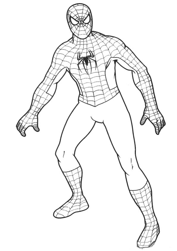 Drawing Spiderman #78772 (Superheroes) – Printable coloring pages