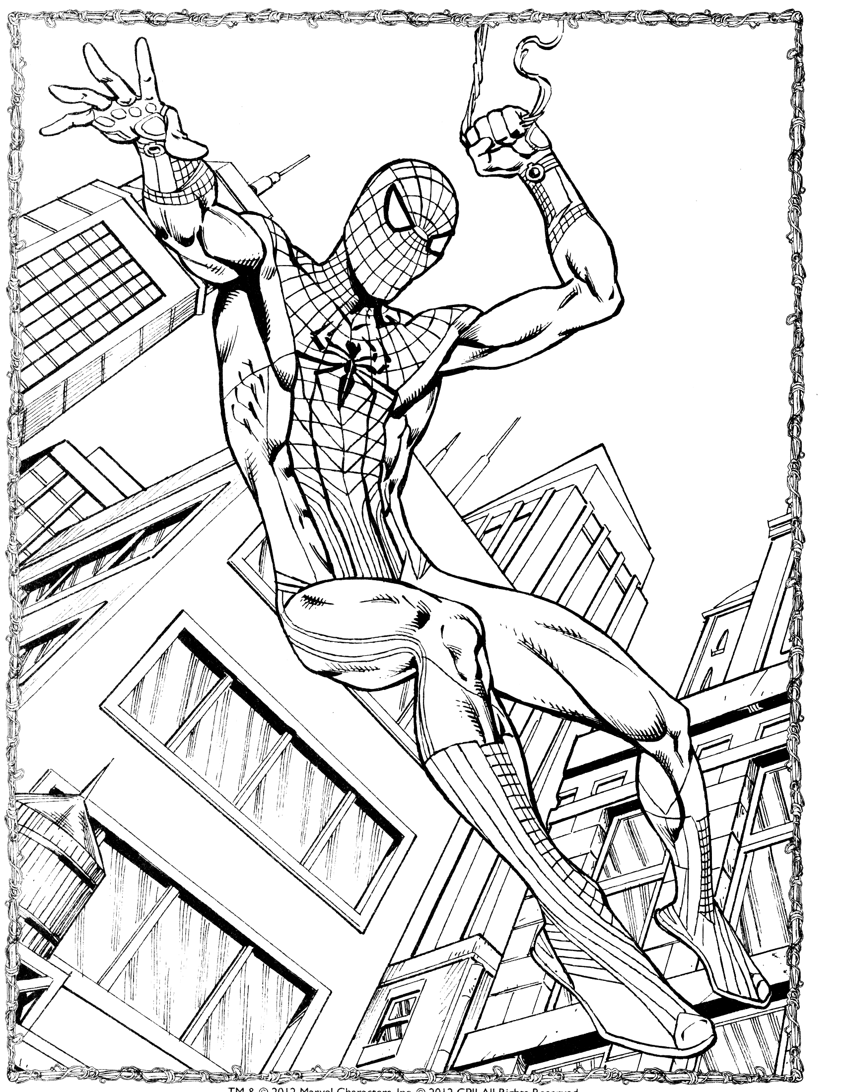 Drawing Spiderman #78808 (Superheroes) – Printable coloring pages
