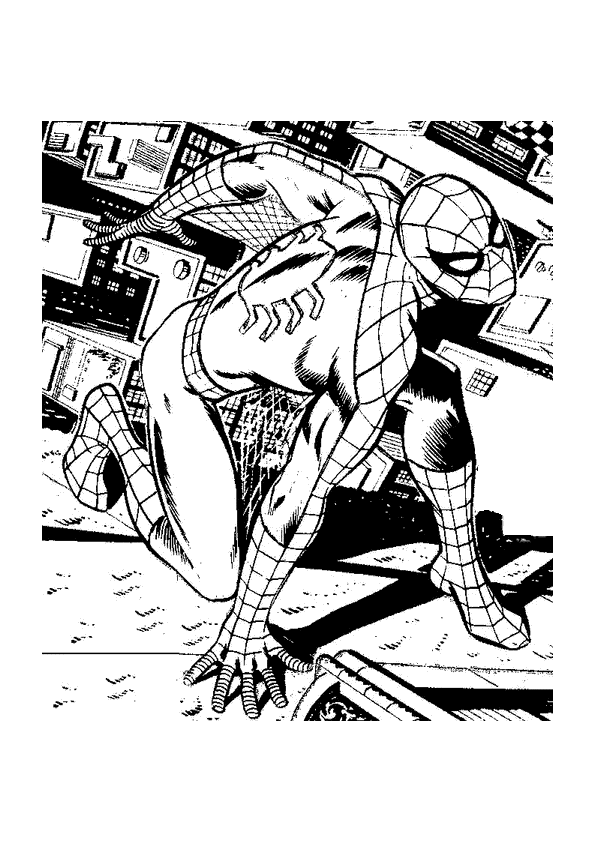 Coloring page: Spiderman (Superheroes) #78840 - Free Printable Coloring Pages