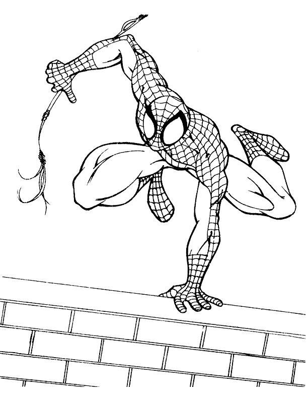 Drawing Spiderman #78881 (Superheroes) – Printable coloring pages