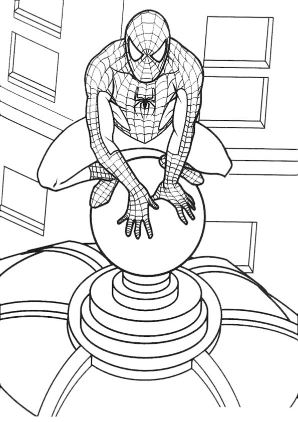 Drawing Spiderman #78895 (Superheroes) – Printable coloring pages