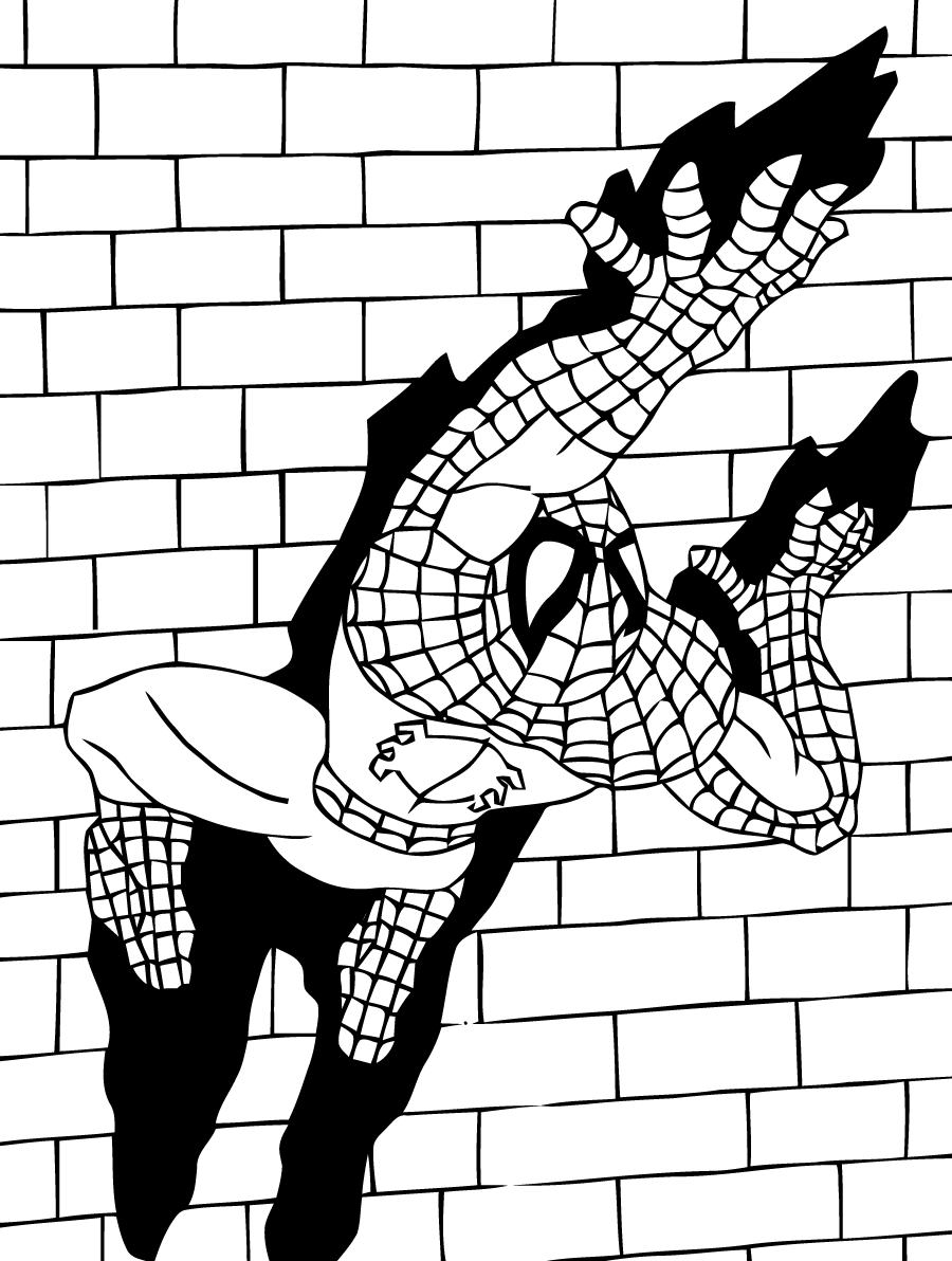 Coloring page: Spiderman (Superheroes) #78984 - Free Printable Coloring Pages