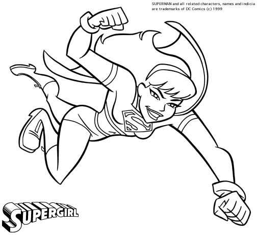 Coloring page: Supergirl (Superheroes) #83926 - Free Printable Coloring Pages