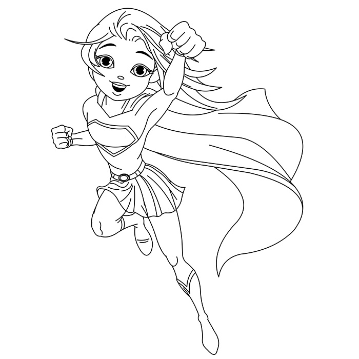 Coloring page: Supergirl (Superheroes) #83928 - Free Printable Coloring Pages