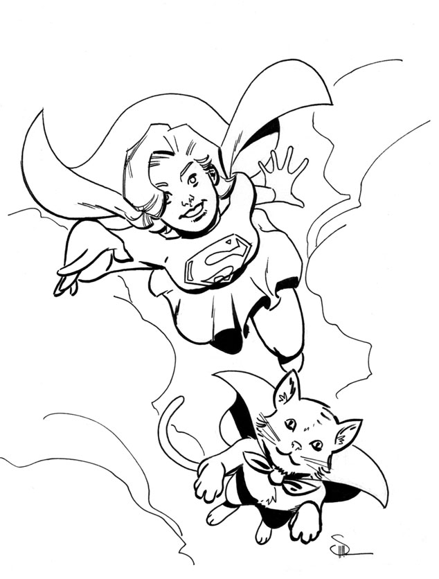 Coloring page: Supergirl (Superheroes) #83930 - Free Printable Coloring Pages